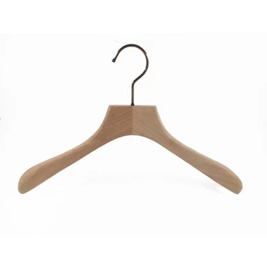 High end customized natural wooden hanger for coat