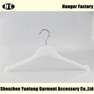 High quality China hanger factory white plastic shirt  hanger[MTP-003]
