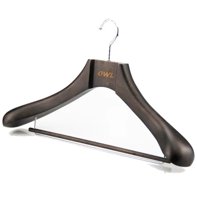 MSW-003 neue Design Holz Kleiderbügel Kleiderbügel mit Clips für Männer Kleid Hose