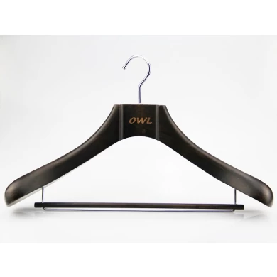 MSW-003 new design wooden display hanger pants hanger with clips for men dress