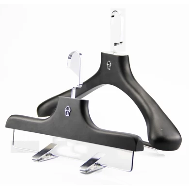 MSW-004 Black wooden clothes hanger for man suits and pants