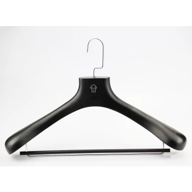 MSW-004 Schwarz hölzernen Kleiderbügel für Mann Anzüge und Hosen