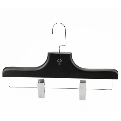 MSW-004 Black wooden clothes hanger for man suits and pants