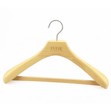 MSW-006 natural wooden bar hanger for man suits clothes