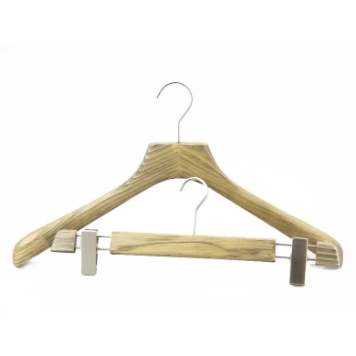 MSW-007 Zeder Holz Kleidungsstück Aufhänger Mann Kleidung aus Holz Kleiderbügel Großhandel