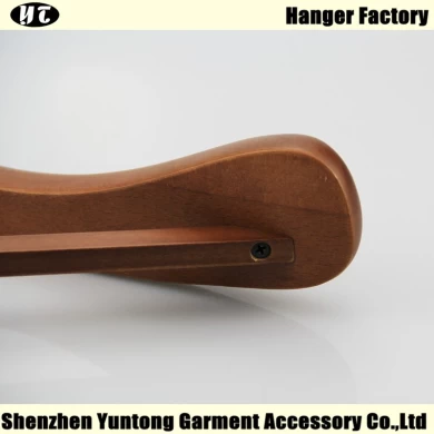 Men clothes high end  beech wood hanger with locking bar China supplier factory [MSW 015]