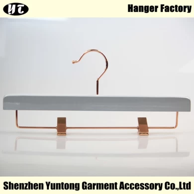 WBW-001 Beautiful China hanger factory white wooden pants hanger for skirt