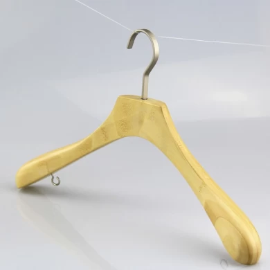 WSW-008 China hanger supplier women suit clothes wooden hanger with natural finish