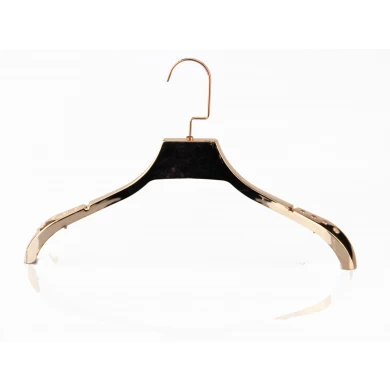 gold electroplated plastic clothes hanger for women dress