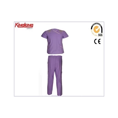 100% Algodão Hospital Medical Scrubs, Uniformes Enfermeira Vestido Oem Design Desgaste Enfermeira