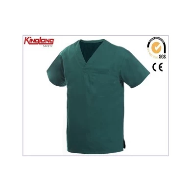 100% uniformes de hospital algodón de cuello V, China enfermera uniforme con proveedor