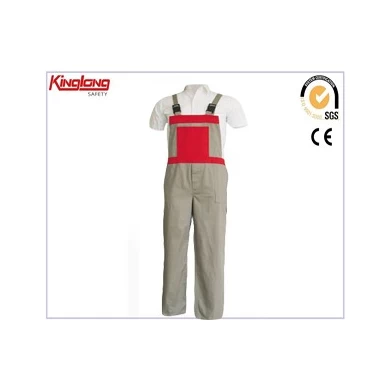 100%cotton fabric color combination safety uniform  work cargo pants  bib pants multi-pockets pants