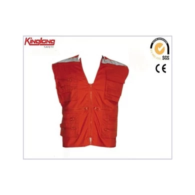 America market hot sale style mens work vest,China manufacturer working waistcoat price