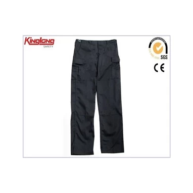 El mejor diseño de ropa de trabajo para hombre, pantalones con 6 bolsillos, pantalones de trabajo de tela de algodón, proveedor de China