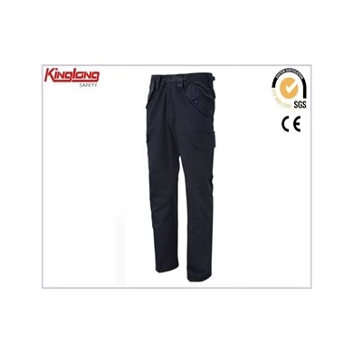 Pantaloni dell'esercito da uomo in tessuto T / C della migliore qualità, produttore di pantaloni tattici di colore nero in Cina