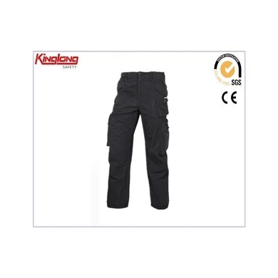 Męskie spodnie cargo z wieloma kieszeniami w kolorze czarnym