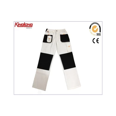Fornitore di pantaloni cargo resistenti in tela Cina, produttore di pantaloni da lavoro in tela bianca