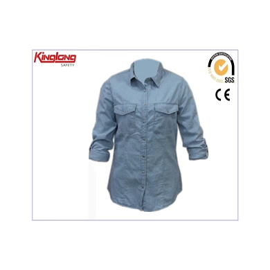 Dámská košile China Factory Fashion, nejkvalitnější džínová bunda pro ženy