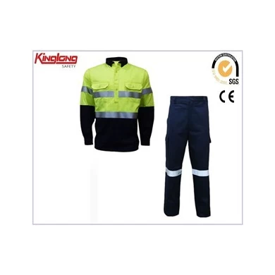 Reflexní pracovní oblek China Factory, bezpečnostní bunda a kalhoty s reflexními pásky