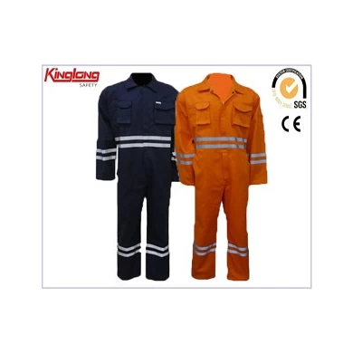 China Manufacture 100% Cotton Fireproof Coverall,High Visibility Fire Retardant Coverall for Men