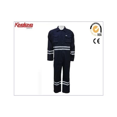 China Manufacture 100% Cotton Fireproof Coverall,High Visibility Fire Retardant Coverall for Men