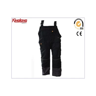 Pantaloni con bretelle in policotone di produzione cinese, pantaloni con bretelle cargo multitasche da uomo