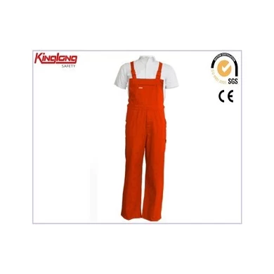 Chiny Produkcja hurtowa czerwonych spodni na szelkach, bawełnianych spodni na szelkach