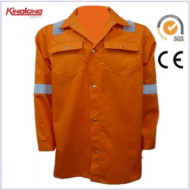 Китай производство безопасной рабочей куртки для мужчин куртка из 100% хлопка с отражателем