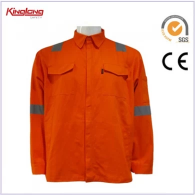Jaqueta masculina de trabalho de segurança de fabricação chinesa Jaqueta 100% algodão com refletor