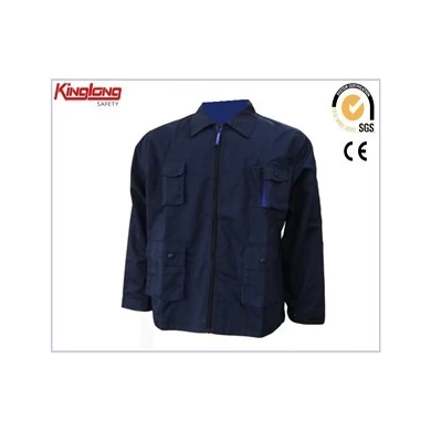 Giacca da lavoro blu produttore cinese, uniforme da lavoro in cotone per uomo