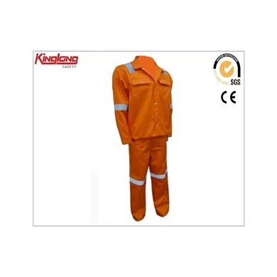 Calças e camisas de alta visibilidade de fabricante chinês, uniforme de trabalho 100% algodão para homens