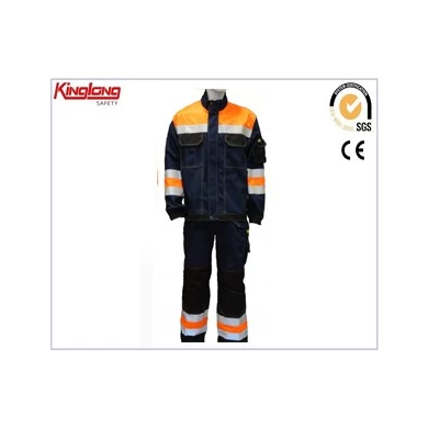 China Manufacturer Reflective Work suit,Protective Safety Pants and shirt in Construction