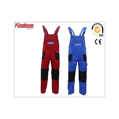 China Supplier 100% Cotton Bib Pants,Color Combination Work Bib Trousers