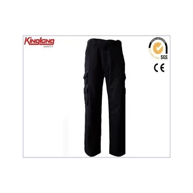 Čínský dodavatel 100% bavlněné nákladní kalhoty, pracovní kalhoty s více kapsami Unisex
