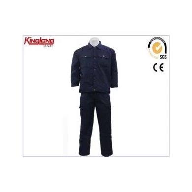 China fornecedor 100% algodão jaqueta mangas longas e calças, uniforme de trabalho atacado