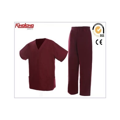 Proveedor de China, uniforme médico 100% algodón, uniforme de hospital Unisex para médico y enfermera