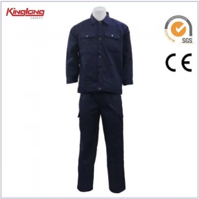 Proveedor de China 100% pantalones y chaqueta de algodón, uniforme de trabajo de venta caliente para hombres