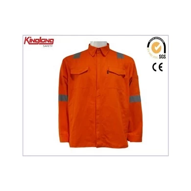 China Supplier 100% Cotton Safety Jacket,Long Sleeves Jacket with Multipocket