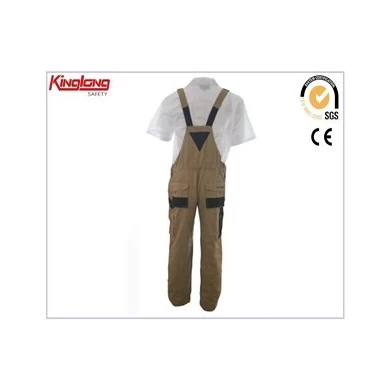 Proveedor de China, pantalones con peto, pantalones de trabajo con múltiples bolsillos