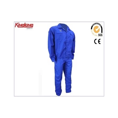 Κίνα Προμηθευτής Μπλε στολή εργασίας, 100% βαμβακερό παντελόνι και σακάκι