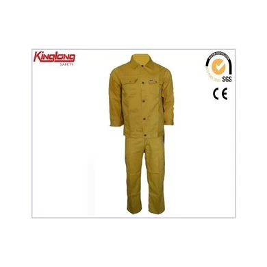 Calça e jaqueta de fornecedor da China, uniforme de trabalho masculino 100% algodão