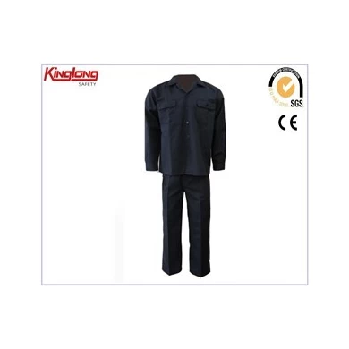 Kiinalainen polycotton-haalari, mustat housut ja takki miehille