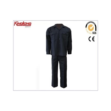 Soláthraí tSín Polycotton Coverall, Pants Dubh agus Jacket d'Fhir