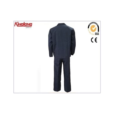 China Supplier Polycotton Coverall,Black Pants and Jacket for Men