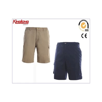 Pantalones cortos cargo 100% algodón al por mayor de China, pantalones cortos elásticos con multibolsillo