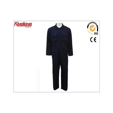 An tSín Mórdhíol 100% Cotton Coverall, Éide Gorm Dubh Unisex d'oibrithe