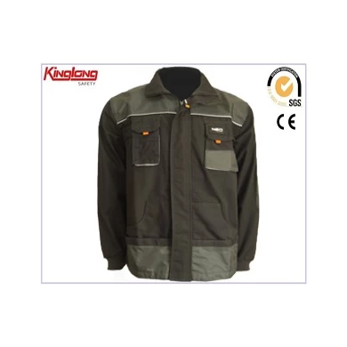 China Wholesale Polycotton Canvas Work Jacket,Working Coat with Multipocket