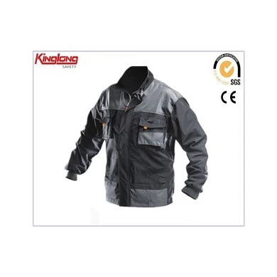 Jaqueta de trabalho de lona de polialgodão China Wholesale, casaco de trabalho com vários bolsos