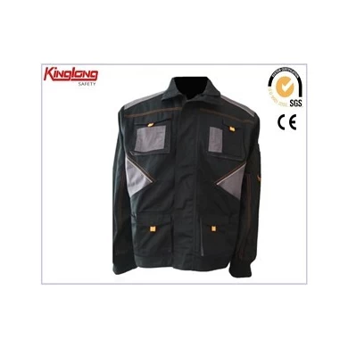Китай Оптовая рабочая куртка из поликоттона, рабочее пальто с несколькими карманами