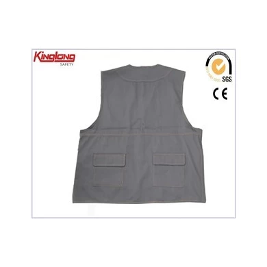China Wholesale Work Vest for Workers,Cotton Multipocket Vest Unisex